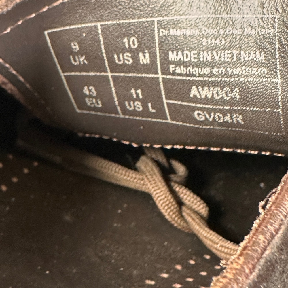 Dr. Martens 1461 Oxford Mens Size 10 Brown Good Leather 3-Eye Derby Shoes - Picture 13 of 14